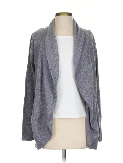 Pre-owned Barefoot Dreams Cozychic Lite Cardigan Sweater In Gray