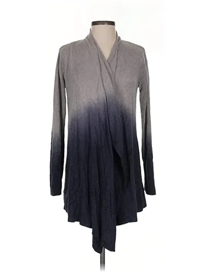 Pre-owned Barefoot Dreams Cozychic Lite Cardigan Sweater In Gray