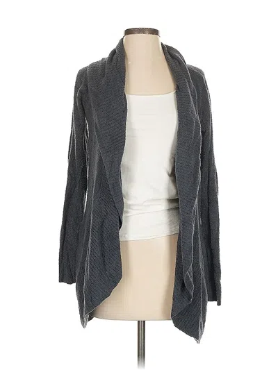 Pre-owned Barefoot Dreams Cozychic Lite Cardigan Sweater In Gray