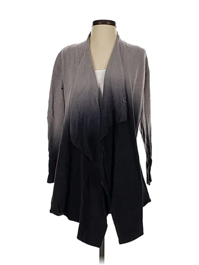 Pre-owned Barefoot Dreams Cozychic Lite Cardigan Sweater In Gray
