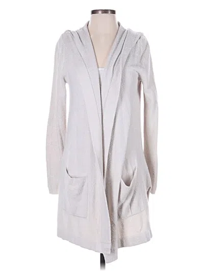 Pre-owned Barefoot Dreams Cozychic Lite Cardigan Sweater In Gray