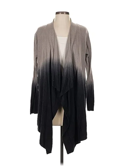 Pre-owned Barefoot Dreams Cozychic Lite Cardigan Sweater In Gray