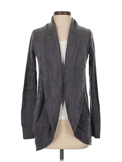 Pre-owned Barefoot Dreams Cozychic Lite Cardigan Sweater In Gray