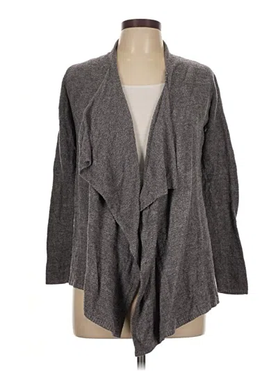Pre-owned Barefoot Dreams Cozychic Lite Cardigan Sweater In Gray