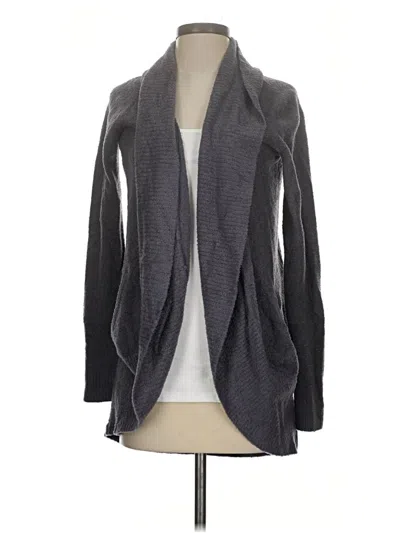 Pre-owned Barefoot Dreams Cozychic Lite Cardigan Sweater In Gray