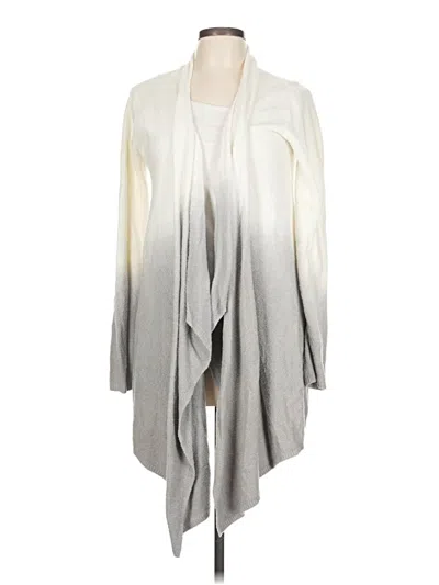 Pre-owned Barefoot Dreams Cozychic Lite Cardigan Sweater In Gray
