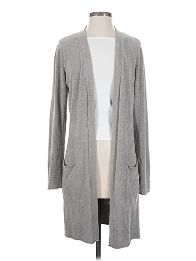 Pre-owned Barefoot Dreams Cozychic Lite Cardigan Sweater In Gray