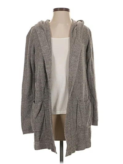 Pre-owned Barefoot Dreams Cozychic Lite Cardigan Sweater In Gray
