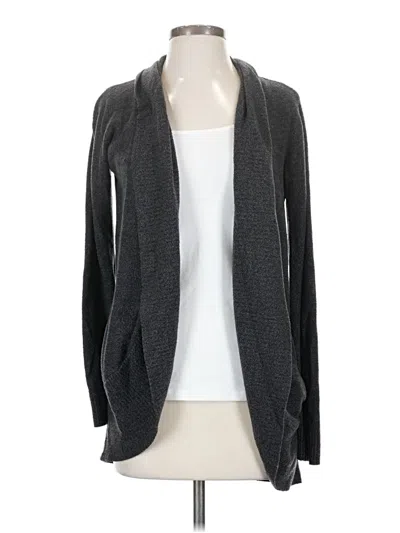 Pre-owned Barefoot Dreams Cozychic Lite Cardigan Sweater In Gray