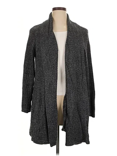Pre-owned Barefoot Dreams Cozychic Lite Cardigan Sweater In Gray