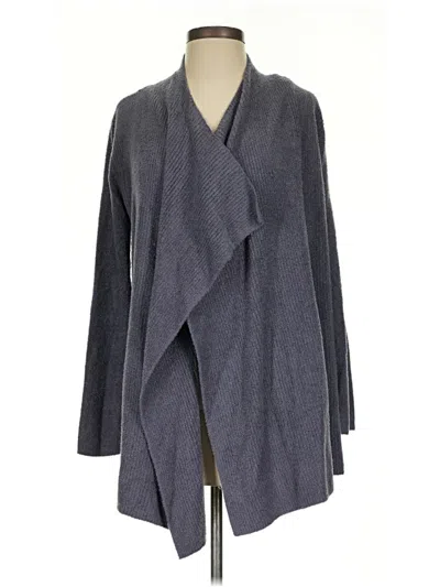 Pre-owned Barefoot Dreams Cozychic Lite Cardigan Sweater In Gray