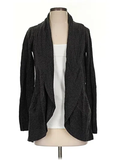 Pre-owned Barefoot Dreams Cozychic Lite Cardigan Sweater In Gray