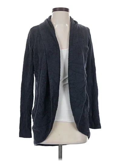 Pre-owned Barefoot Dreams Cozychic Lite Cardigan Sweater In Gray