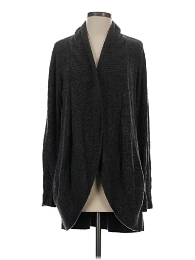 Pre-owned Barefoot Dreams Cozychic Lite Cardigan Sweater In Gray