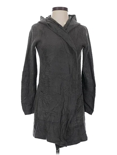 Pre-owned Barefoot Dreams Cozychic Lite Cardigan Sweater In Gray