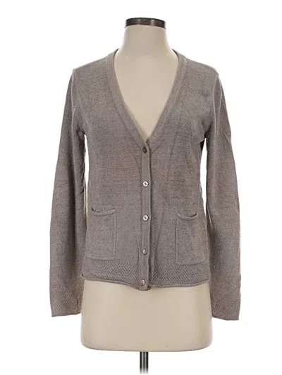 Pre-owned Barefoot Dreams Cozychic Lite Cardigan Sweater In Gray