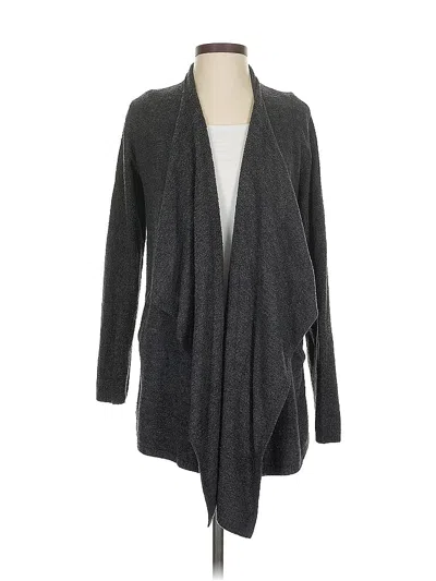 Pre-owned Barefoot Dreams Cozychic Lite Cardigan Sweater In Gray