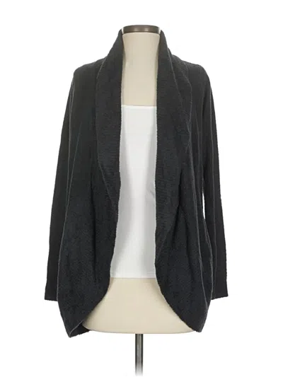 Pre-owned Barefoot Dreams Cozychic Lite Cardigan Sweater In Gray