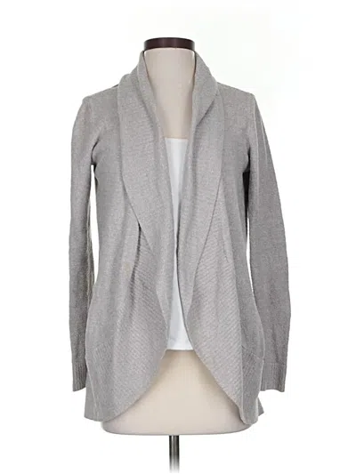 Pre-owned Barefoot Dreams Cozychic Lite Cardigan Sweater In Gray