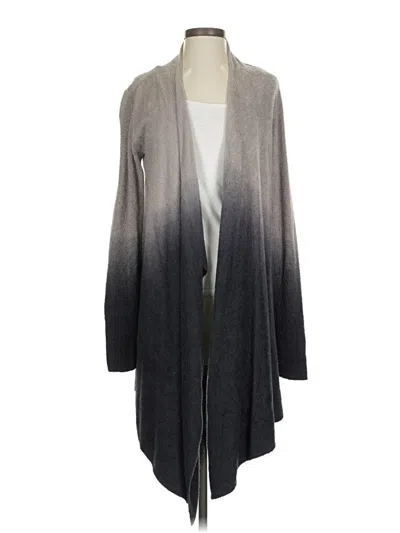 Pre-owned Barefoot Dreams Cozychic Lite Cardigan Sweater In Gray