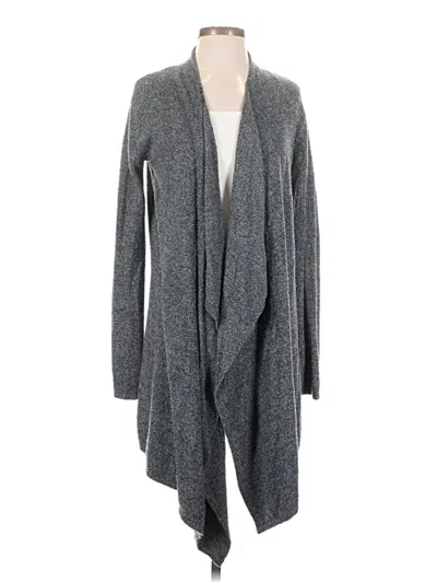 Pre-owned Barefoot Dreams Cozychic Lite Cardigan Sweater In Gray