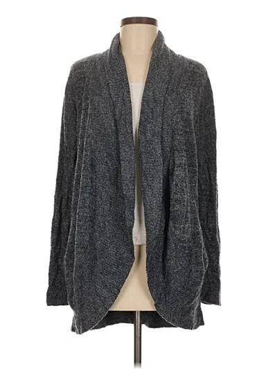 Pre-owned Barefoot Dreams Cozychic Lite Cardigan Sweater In Gray