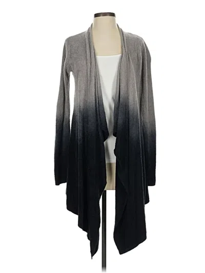 Pre-owned Barefoot Dreams Cozychic Lite Cardigan Sweater In Gray