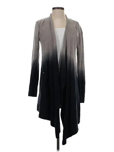 Pre-owned Barefoot Dreams Cozychic Lite Cardigan Sweater In Gray
