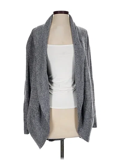 Pre-owned Barefoot Dreams Cozychic Lite Cardigan Sweater In Gray