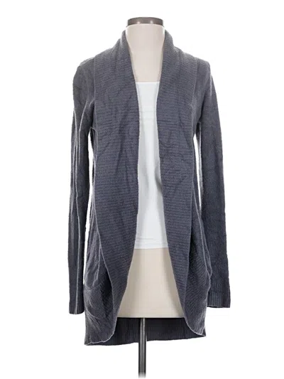 Pre-owned Barefoot Dreams Cozychic Lite Cardigan Sweater In Gray