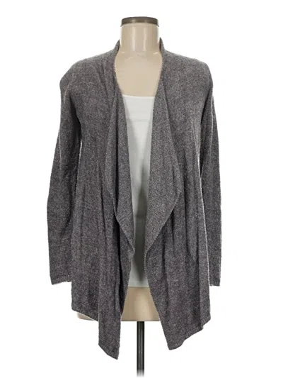 Pre-owned Barefoot Dreams Cozychic Lite Cardigan Sweater In Gray
