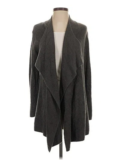 Pre-owned Barefoot Dreams Cozychic Lite Cardigan Sweater In Gray
