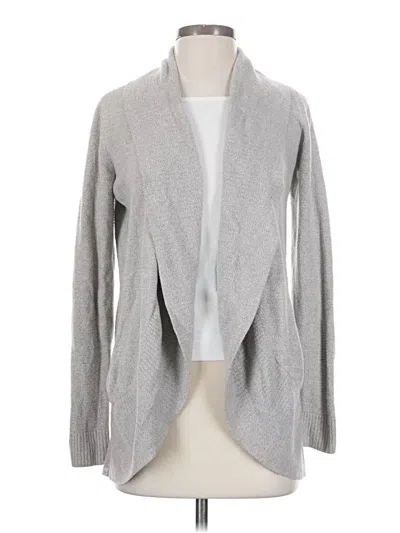 Pre-owned Barefoot Dreams Cozychic Lite Cardigan Sweater In Gray