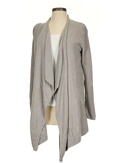 Pre-owned Barefoot Dreams Cozychic Lite Cardigan Sweater In Gray