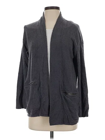 Pre-owned Barefoot Dreams Cozychic Lite Cardigan Sweater In Gray