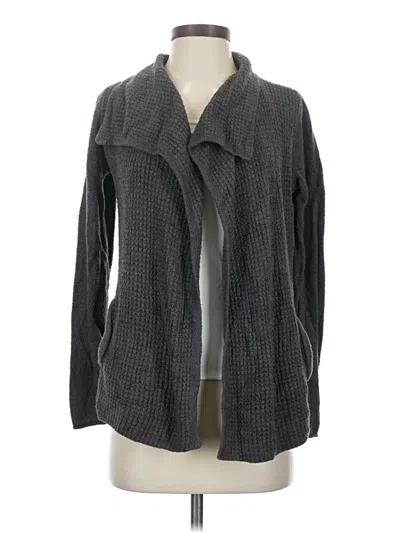 Pre-owned Barefoot Dreams Cozychic Lite Cardigan Sweater In Gray