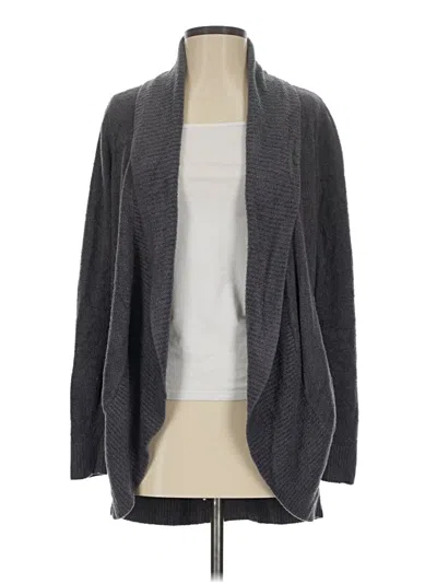 Pre-owned Barefoot Dreams Cozychic Lite Cardigan Sweater In Gray