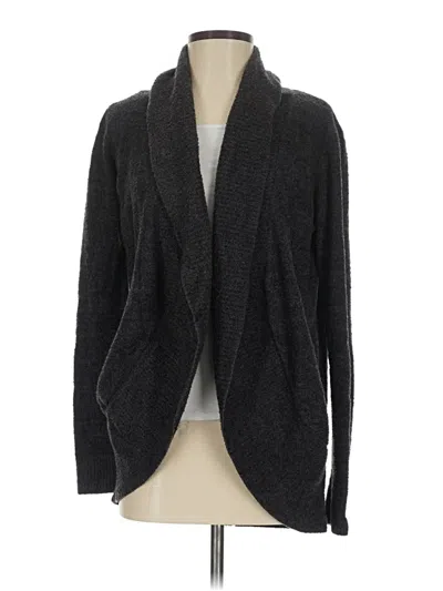 Pre-owned Barefoot Dreams Cozychic Lite Cardigan Sweater In Gray