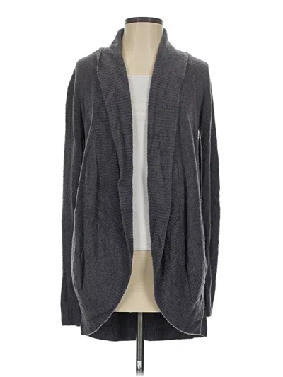 Pre-owned Barefoot Dreams Cozychic Lite Cardigan Sweater In Gray