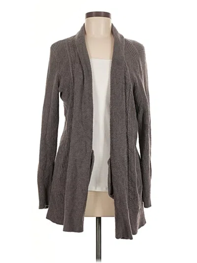 Pre-owned Barefoot Dreams Cozychic Lite Cardigan Sweater In Gray