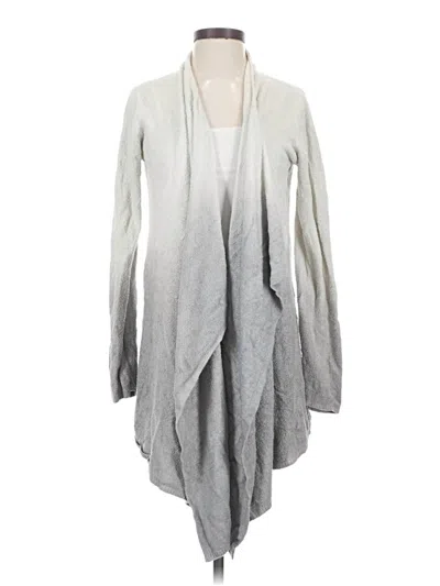 Pre-owned Barefoot Dreams Cozychic Lite Cardigan Sweater In Gray