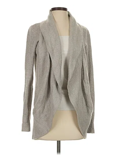 Pre-owned Barefoot Dreams Cozychic Lite Cardigan Sweater In Gray