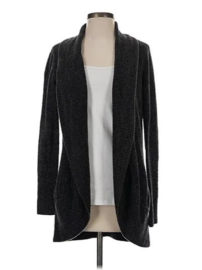 Pre-owned Barefoot Dreams Cozychic Lite Cardigan Sweater In Gray