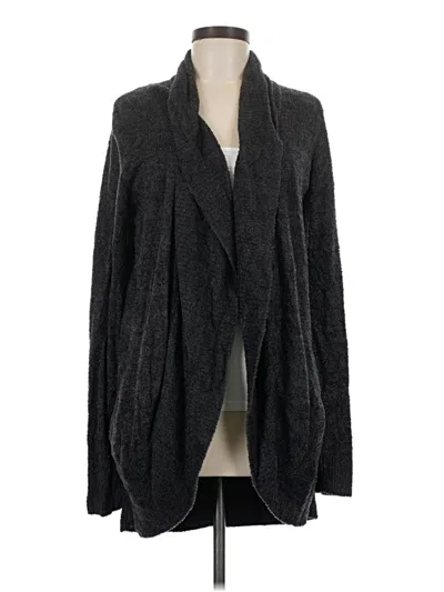 Pre-owned Barefoot Dreams Cozychic Lite Cardigan Sweater In Gray