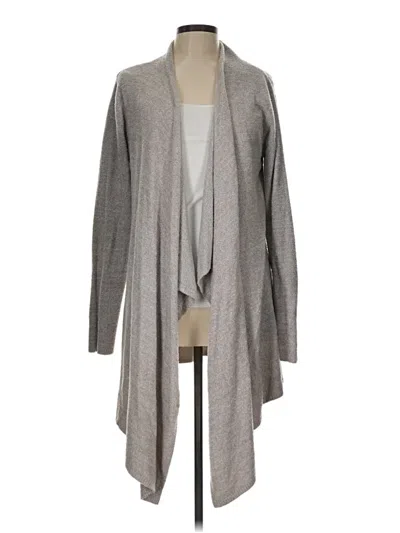 Pre-owned Barefoot Dreams Cozychic Lite Cardigan Sweater In Gray