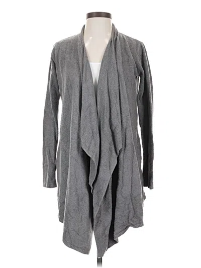 Pre-owned Barefoot Dreams Cozychic Lite Cardigan Sweater In Gray