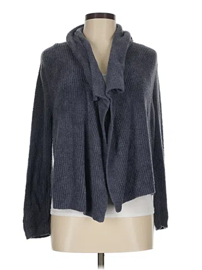 Pre-owned Barefoot Dreams Cozychic Lite Cardigan Sweater In Gray