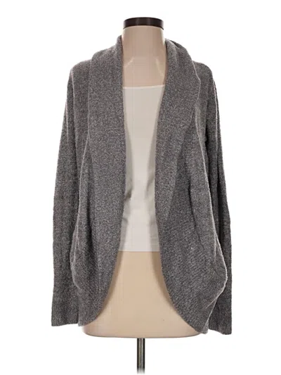 Pre-owned Barefoot Dreams Cozychic Lite Cardigan Sweater In Gray