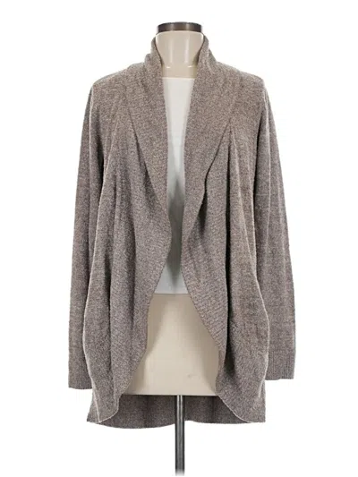 Pre-owned Barefoot Dreams Cozychic Lite Cardigan Sweater In Gray