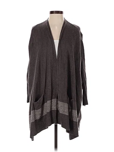 Pre-owned Barefoot Dreams Cozychic Lite Cardigan Sweater In Gray